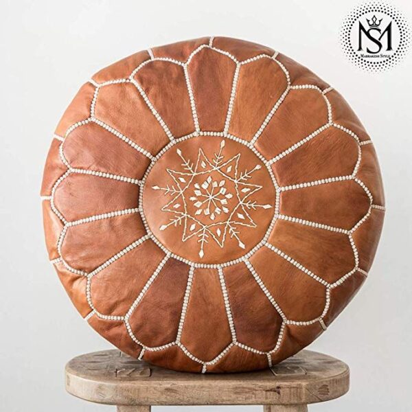 Pouf En Cuir Fait Main (Copy) - Image 4